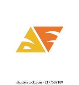 DE monogram vector logo. Triangle based logo. Suitable for brand, company, product, event, technology, and business.