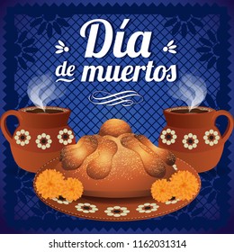 Día de Muertos (Day Of The Dead in Spanish) Altar Composition - Copy Space