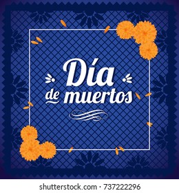 Día de Muertos (Day Of The Dead in Spanish) - Blue Composition