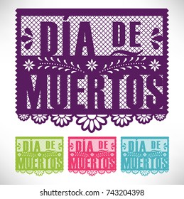 Día de Muertos (Day Of The Dead in Spanish) Cut Out Paper Set