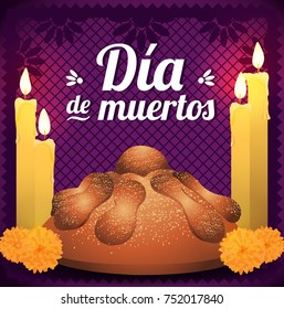 Día de Muertos (Day Of The Dead in Spanish) Altar Composition - Day Of The Dead Bread