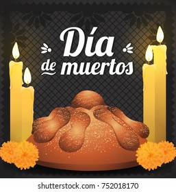 Día de Muertos (Day Of The Dead in Spanish) Altar Composition - Day Of The Dead Bread