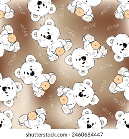 
patrón de oso tierno con colores tierra sin costuras
cute bear pattern with earth colors seamless