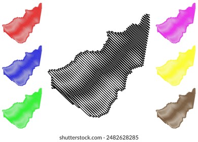 De Ronde Venen municipality (Kingdom of the Netherlands, Holland, Utrecht province) map vector illustration, scribble sketch map