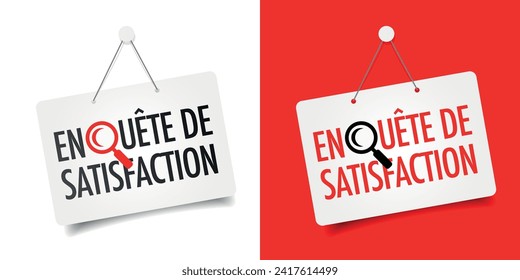 Enquête de satisfaction, Satisfaction survey in french