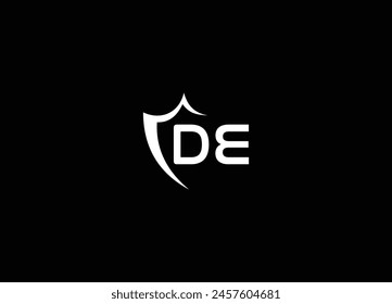 DE shield logo design and creative logo