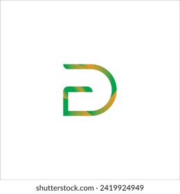 DE simple letter logo design vector graphics.