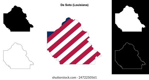 De Soto Parish (Louisiana) outline map set