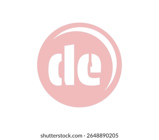 DE emblema desportivo ou logótipo de equipe. Logotipo de bola com uma combinação de letra inicial D e E para bolas loja, empresa de esportes, treinamento, distintivo do clube. Ilustração vetorial.