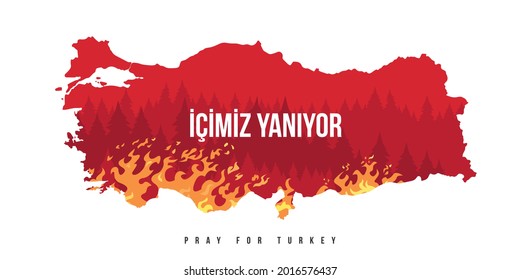 Türkiye De Yangın. Translation: Fire In Turkey.