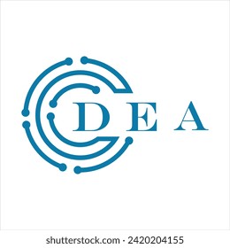 DEA letter design. DEA letter technology logo design on white background. DEA Monogram logo design for entrepreneur and business