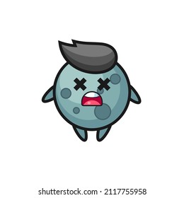 the dead asteroid mascot character , cute style design for t shirt, sticker, logo element