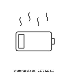 Dead battery line outline icon
