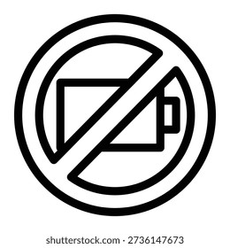 dead battery outline icon vector design good for web or mobile app
