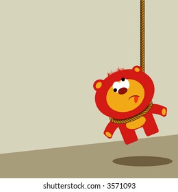 dead bear disaster animal bear killing fun toy dead body hanging crime caricature tragedy personality painting end comic catastrophe characters dying image deceased vertebrate teddy fatal illustration