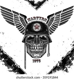 dead biker tee graphic design