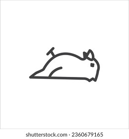 Dead birds icon line, vector illustration.