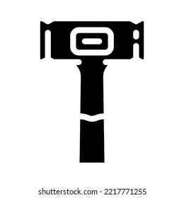 dead blow hammer glyph icon vector. dead blow hammer sign. isolated symbol illustration
