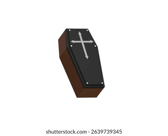  dead body box icon 3d illustration render