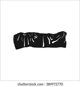 Dead body corpse under white cloth simple icon on white background