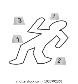 Dead body icon