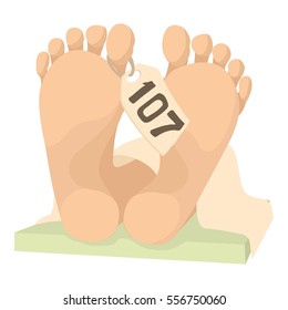 Dead Body Icon. Cartoon Illustration Of Dead Body Vector Icon For Web