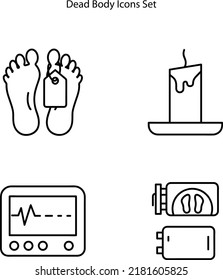 dead body icon isolated on white background. dead body icon thin line outline linear dead body symbol for logo, web, app, UI. dead body icon simple sign. 