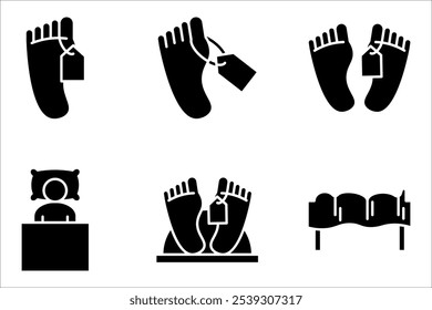 Ícone de corpo morto definido. Ícone de taxa de morte. símbolo de necrotério. ilustração vetorial no fundo branco