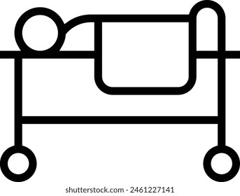 Totkörper-Symbol. Dünnes lineares Design isoliert auf weißem Hintergrund