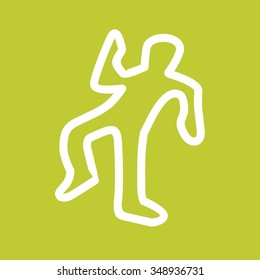 Dead, body, murder icon vector image. Can also be used for healthcare and science. Suitable for use on web apps, mobile apps and print media.