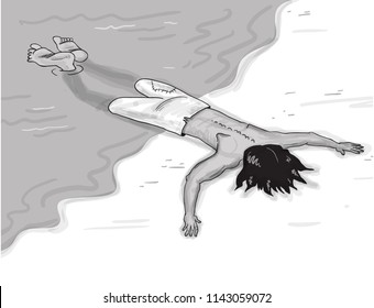 dead body on beach
