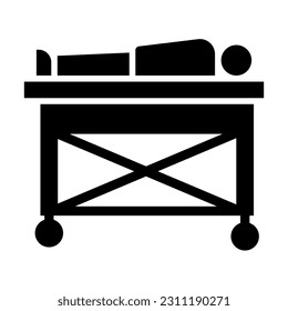 Dead body Vector Glyph Icon For Personal And Commercial Use.
