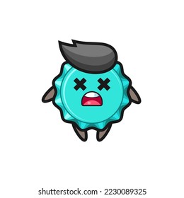 the dead bottle cap mascot character , cute style design for t shirt, sticker, logo element