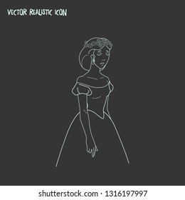 Dead bride icon line element. Vector illustration of dead bride icon line isolated on clean background for your web mobile app logo design.