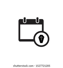 Dead Calendar Icon Vector Illustration