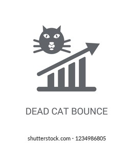 Dead cat bounce icon. Trendy Dead cat bounce logo concept on white background from business collection. Suitable for use on web apps, mobile apps and print media.