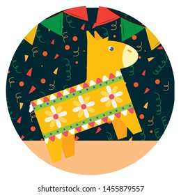 dead of dead celebration pinata vector illustration design