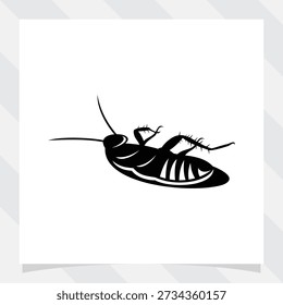 dead cockroach vector illustration. pest control illustration.