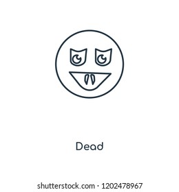 Dead concept line icon. Linear Dead concept outline symbol design. This simple element illustration can be used for web and mobile UI/UX.