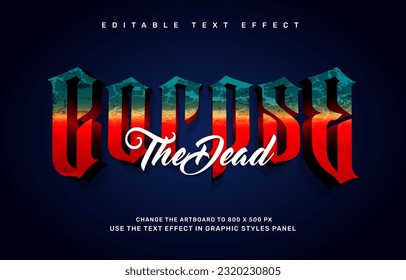 Dead corpse editable text effect template