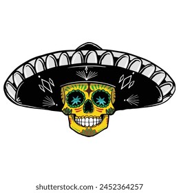 Dead day party, sugar skull or halloween holiday. Traditional mexican music festival, fun bright dance vector characters. Halloween Dia De Los Muertos Celebration.