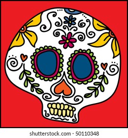 dead day day of the dead sugar skull dead day sugar vacation vegetation flower star sweets latin bone holiday head human ceremony celebration ornate body skull skeletal painting ribbon flowery image o