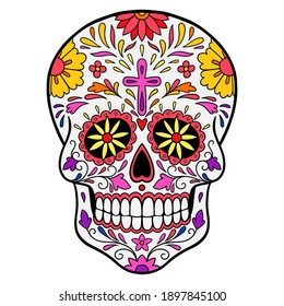 Calavera de azúcar muerta (Día de los Muertos)