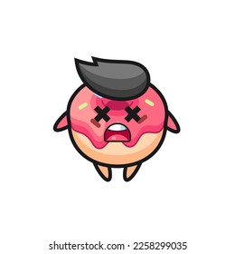 the dead doughnut mascot character