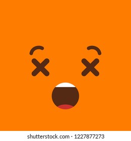 Dead Emoji icon design vector