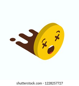 Dead Emoji icon design vector