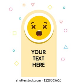 Dead Emoji icon design vector