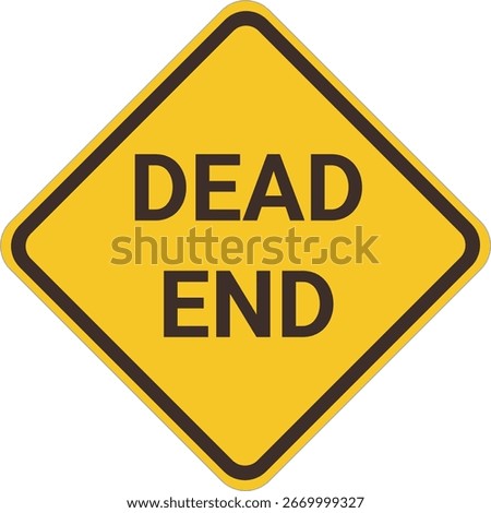 Dead end road sign in flat style