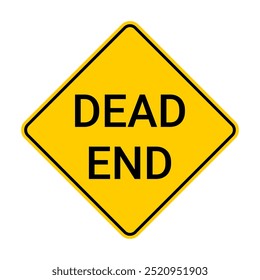 Dead End Road Sign Vector Illustration