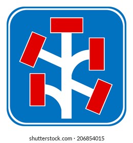 Dead End sign on white background. Vector illustration.